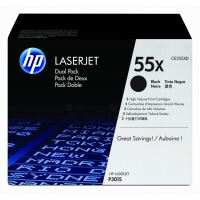 Original HP - Toner schwarz 2er-Pack CE255XD / 55X